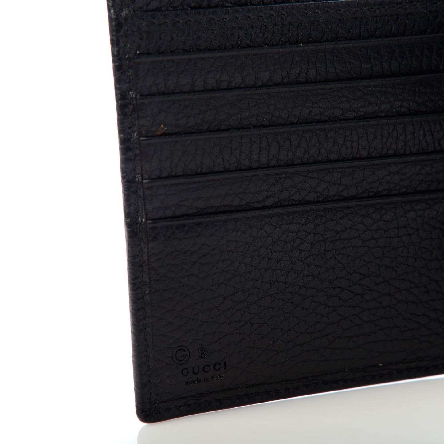 Dollar Calfskin Interlocking G French Wallet Black