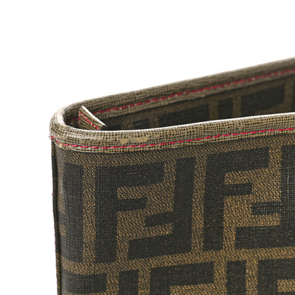 Fendi Zucca Spalmati Vitello Elite Small Roll Tote Tobacco Ciclamino 15 of 17