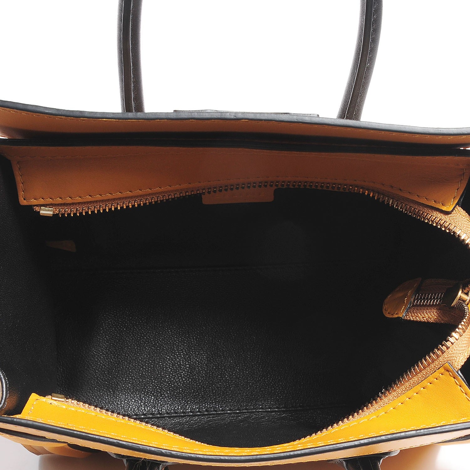 Celine Smooth Calfskin Nano Luggage Amber Black 7 of 8