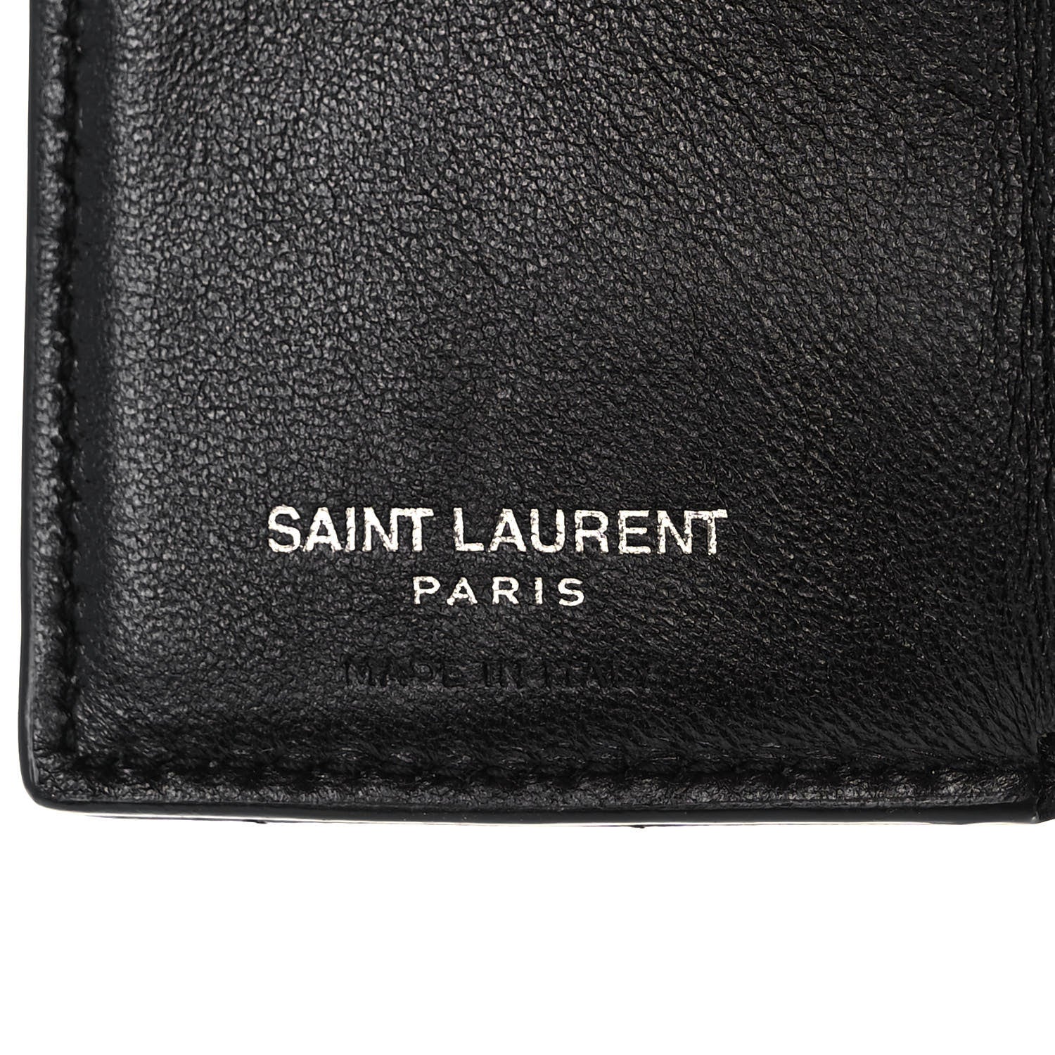 Saint Laurent Lambskin Y Quilted Monogram Loulou Tiny Wallet Black 7 of 12