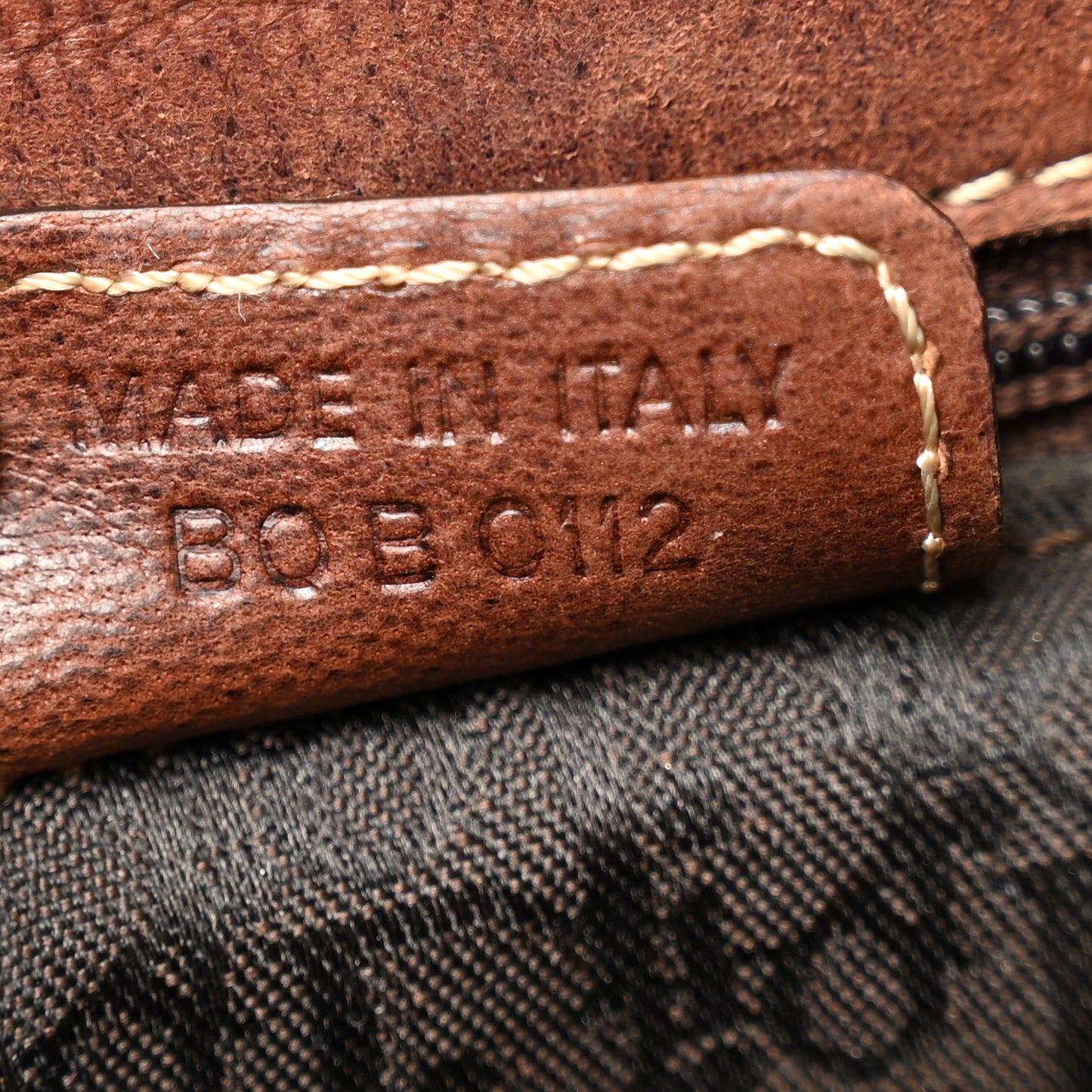 Canvas Calfskin Saddle Bowler Natural Brown