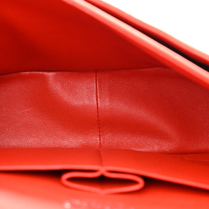 Chanel Lambskin Quilted Jumbo Double Flap Red 5 of 12