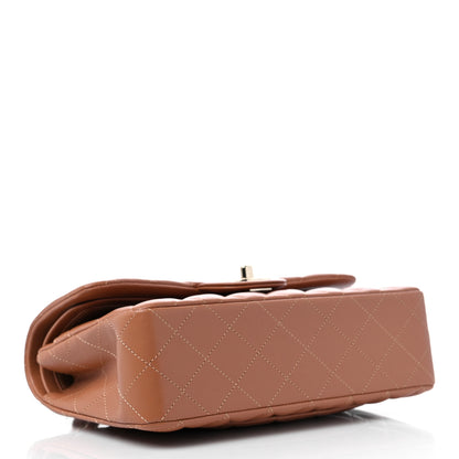 Chanel Lambskin Quilted Small Double Flap Brown 4 of 9