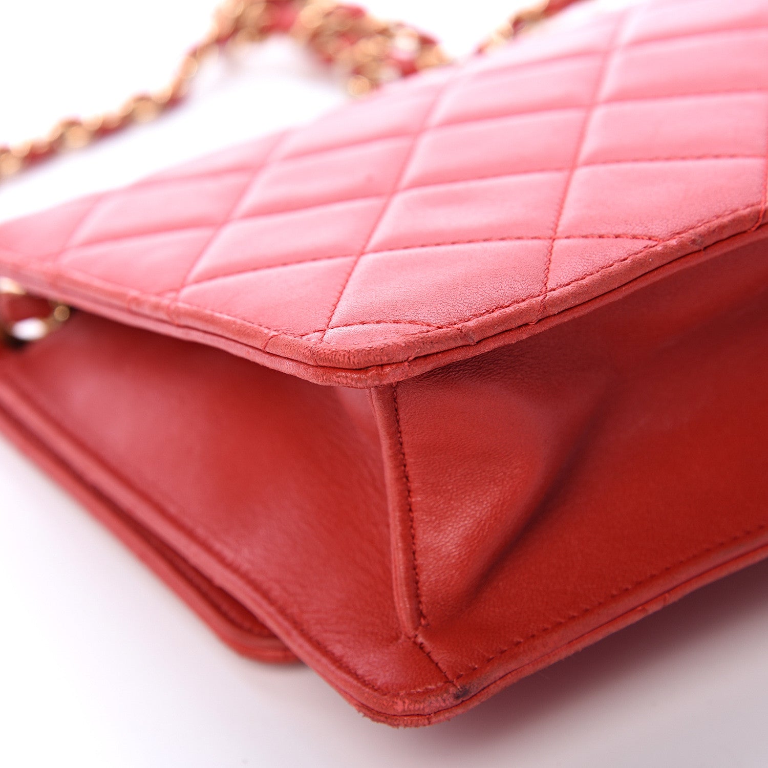 Chanel Lambskin Quilted Large Golden Class Flap Red 11 of 18