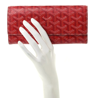 Goyard Goyardine Varenne Long Wallet Red 2 of 6