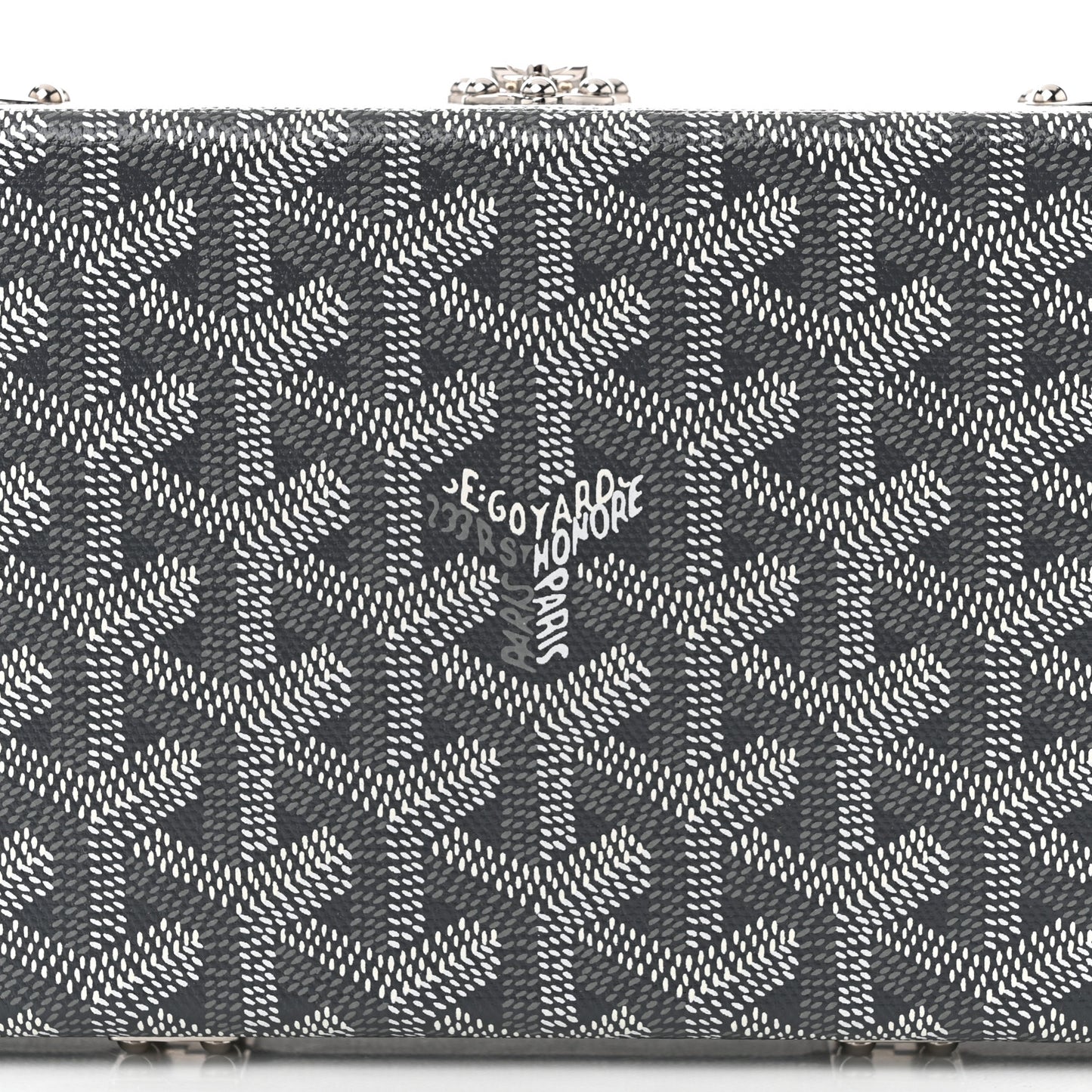 Goyardine Minaudiere Trunk Bag Grey