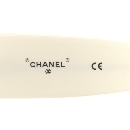 Chanel Acetate Shield Sunglasses 71476-A White 5 of 8