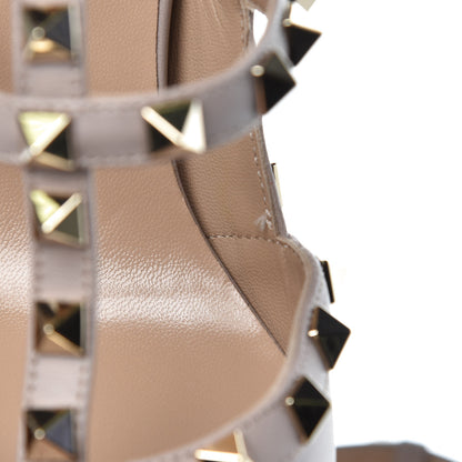 Valentino Garavani Calfskin Nappa Rockstud Ankle Strap 100mm Pumps 39.5 Poudre 8 of 9
