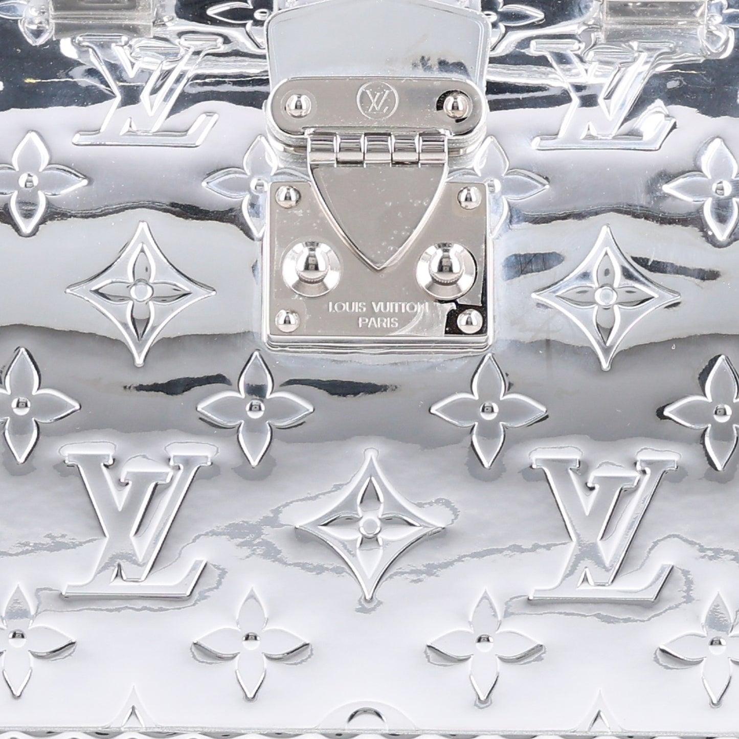 Monogram Miroir Speedy Trunk 20 Silver