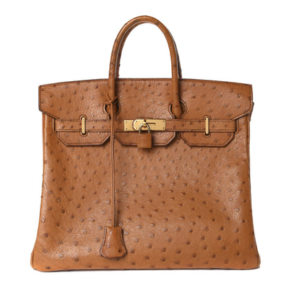 Hermes Ostrich HAC Birkin 32 Gold 1 of 20