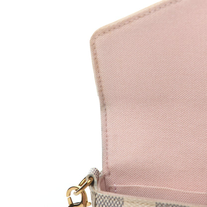 Louis Vuitton Damier Azur Pochette Felicie Chain Wallet Rose Ballerine 11 of 15