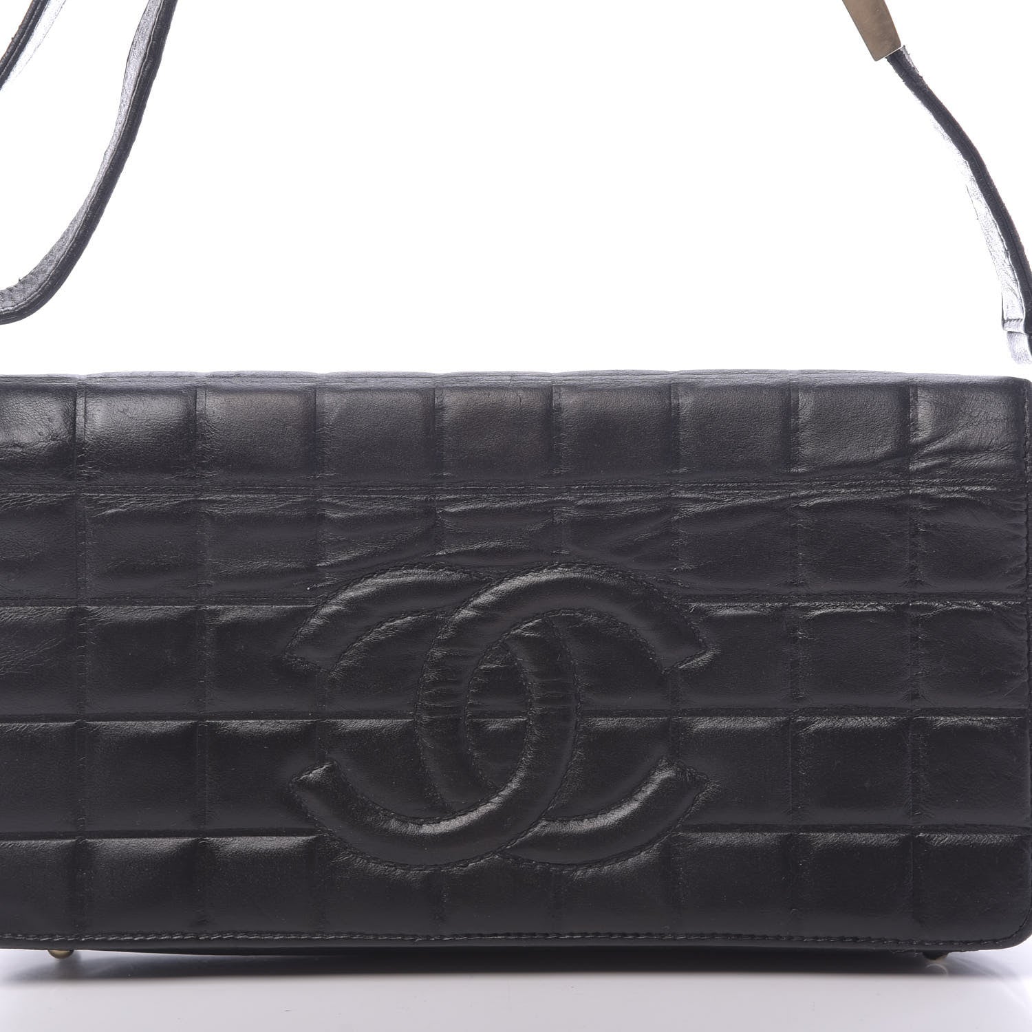 Chanel Lambskin Quilted CC Chocolate Bar Flap Black 10 of 13