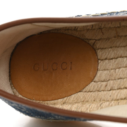 Gucci Denim GG Monogram Espadrilles 39.5 Blue Tea Cuir 8 of 12