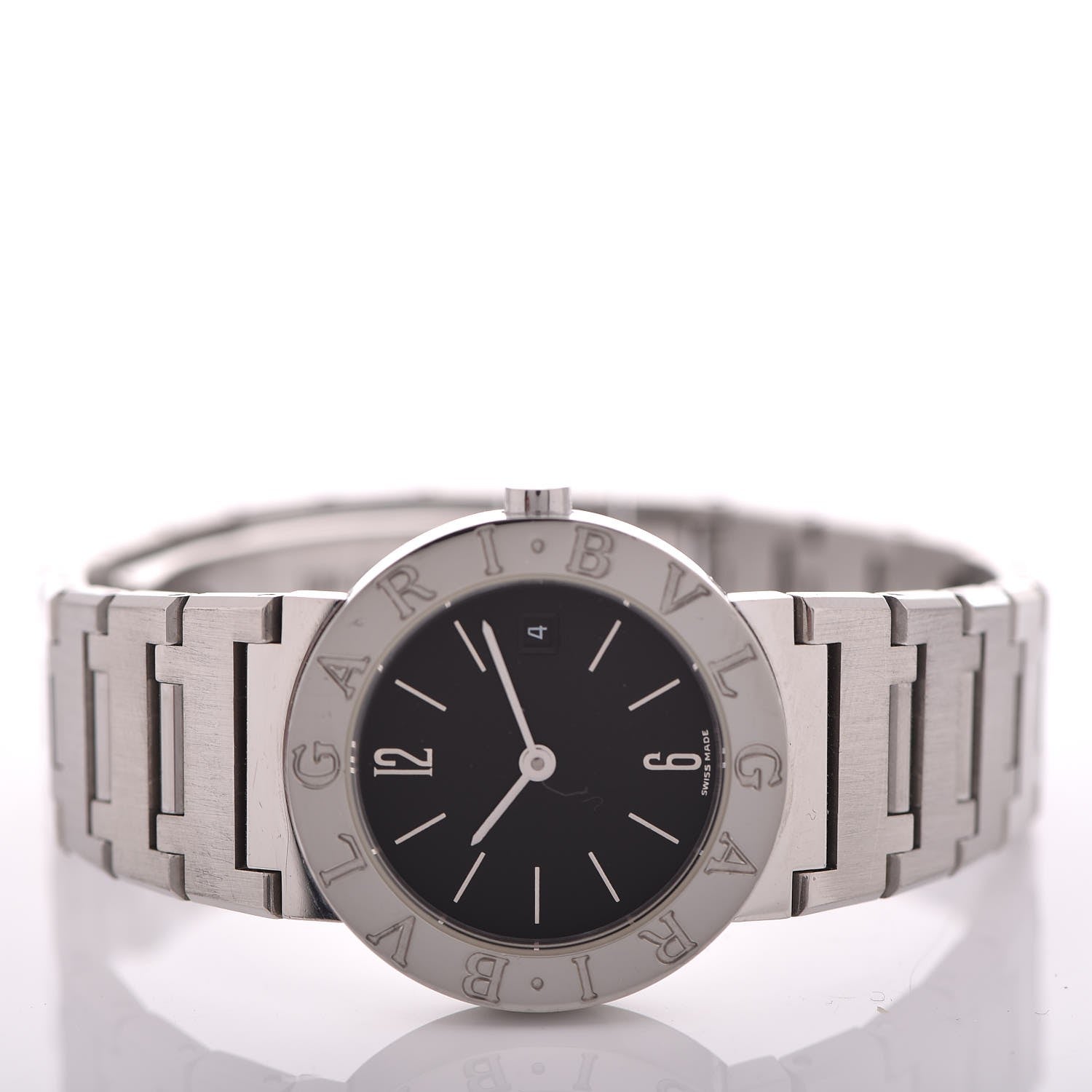 Bulgari Stainless Steel 26mm Quartz Watch Black 3 of 11