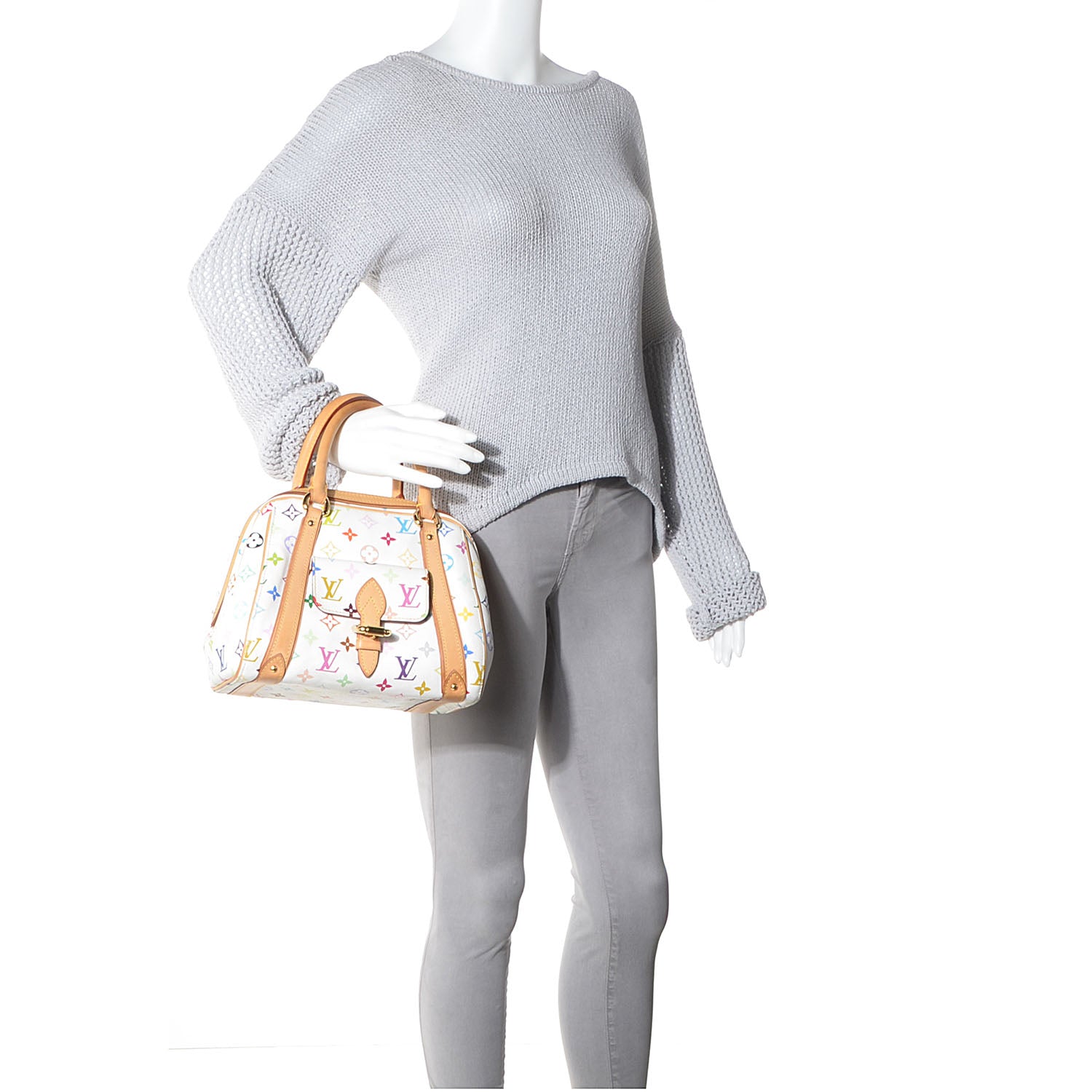 Louis Vuitton Monogram Multicolor Priscilla White 2 of 7
