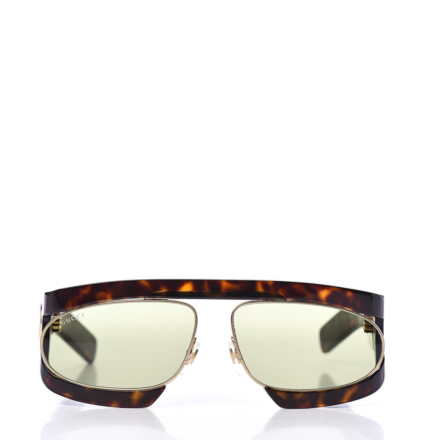 Gucci Oval Sunglasses GG0233S Tortoiseshell Gold 2 of 8