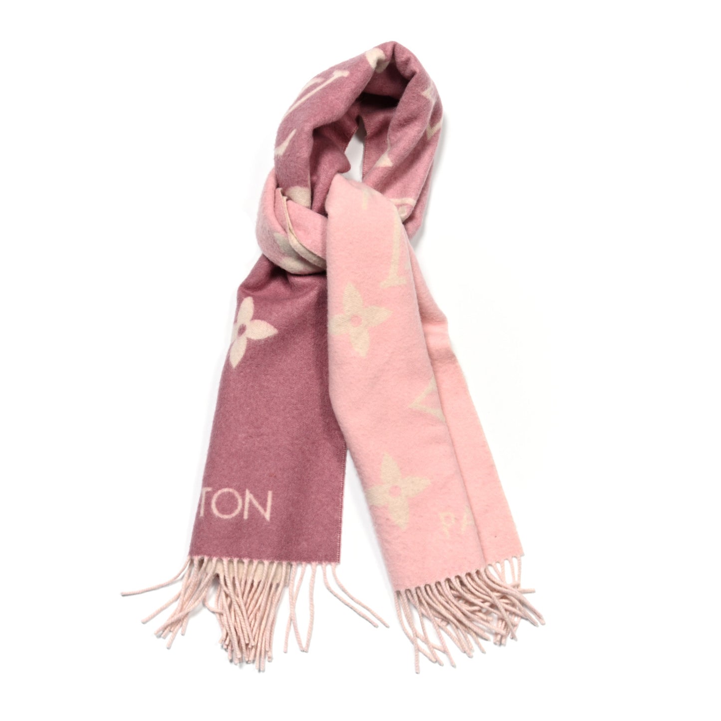 Cashmere Monogram Gradient Reykjavik Scarf Light Pink