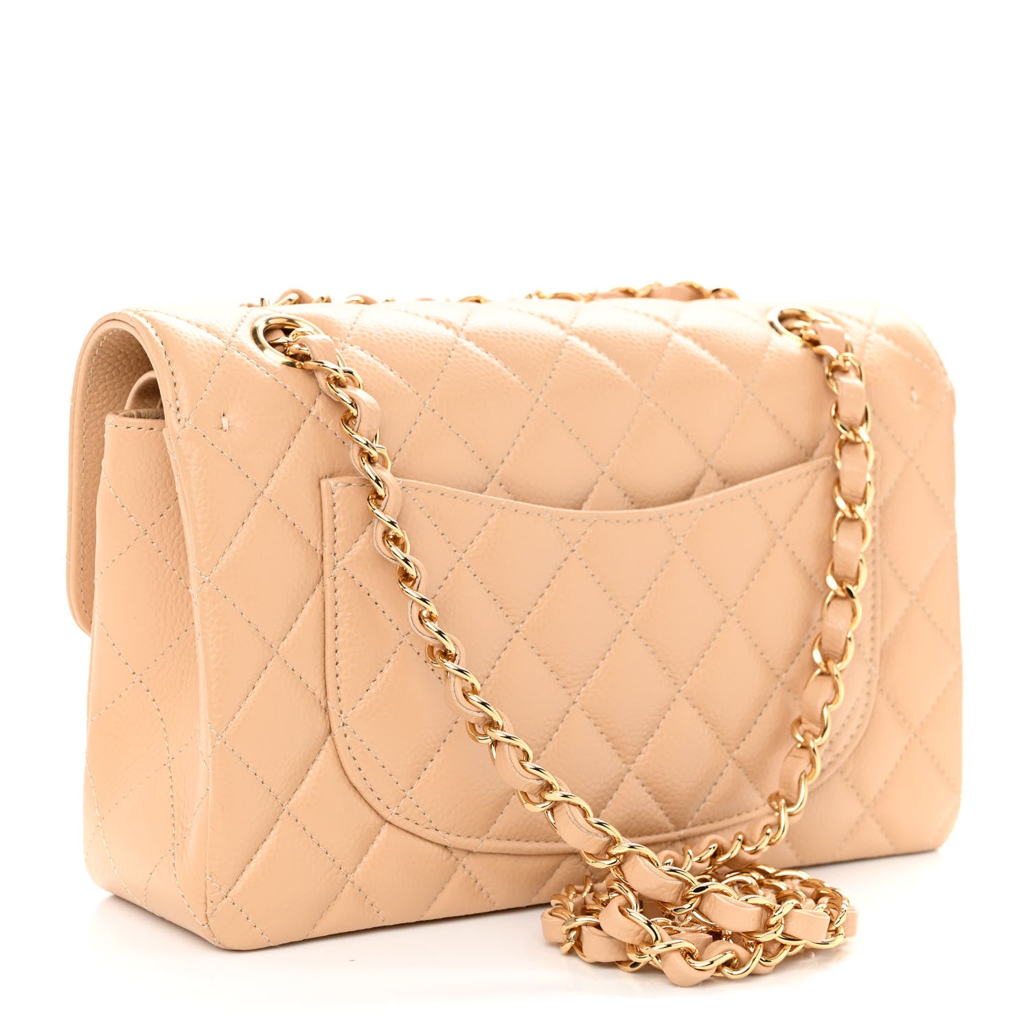 Chanel Caviar Quilted Small Double Flap Beige 3 of 10