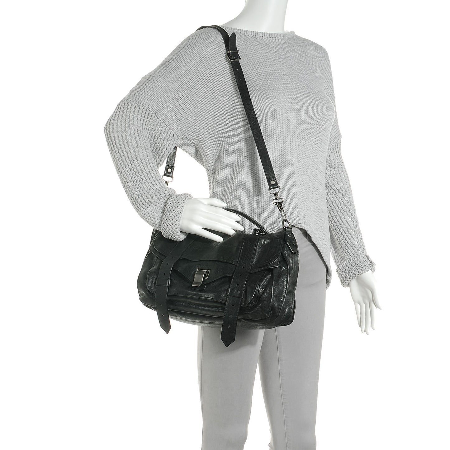 Lambskin PS1 Medium Satchel Black