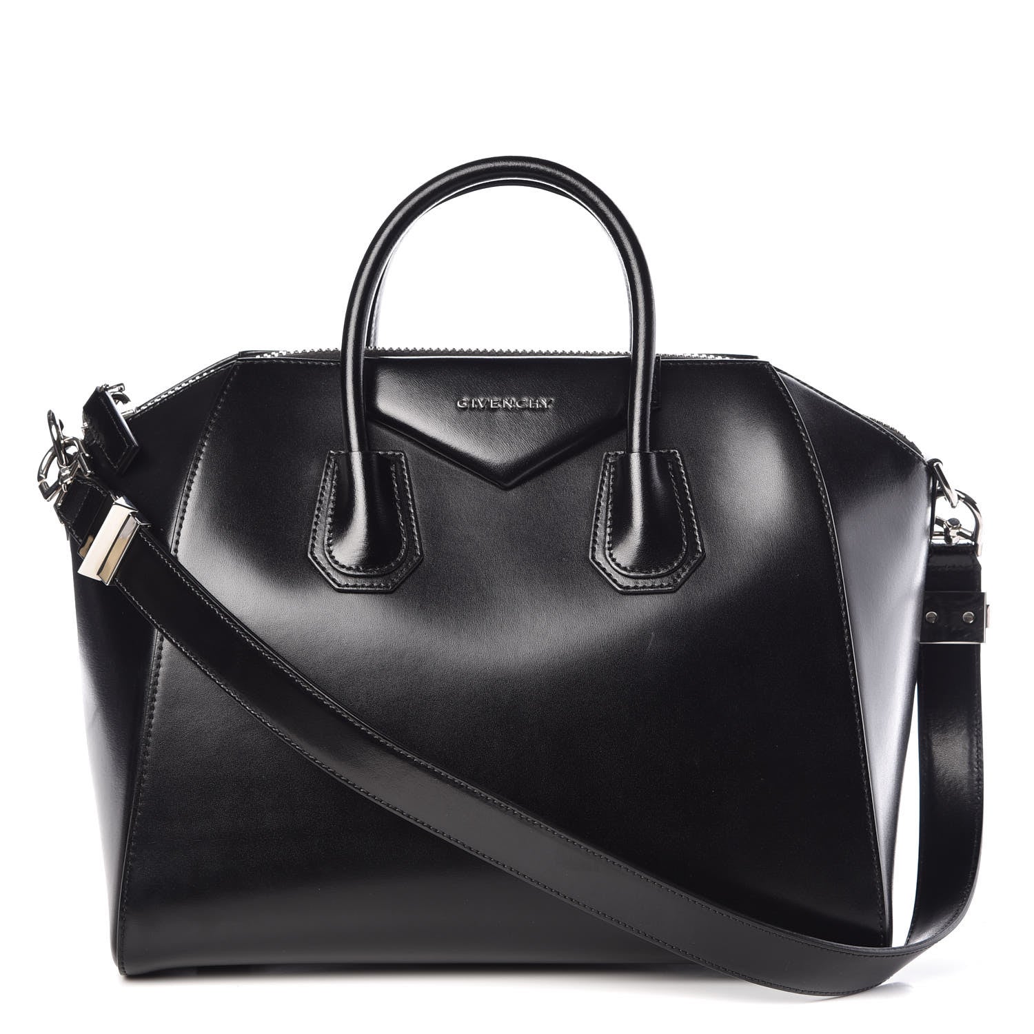 Givenchy Shiny Lord Calfskin Medium Antigona Black 1 of 10