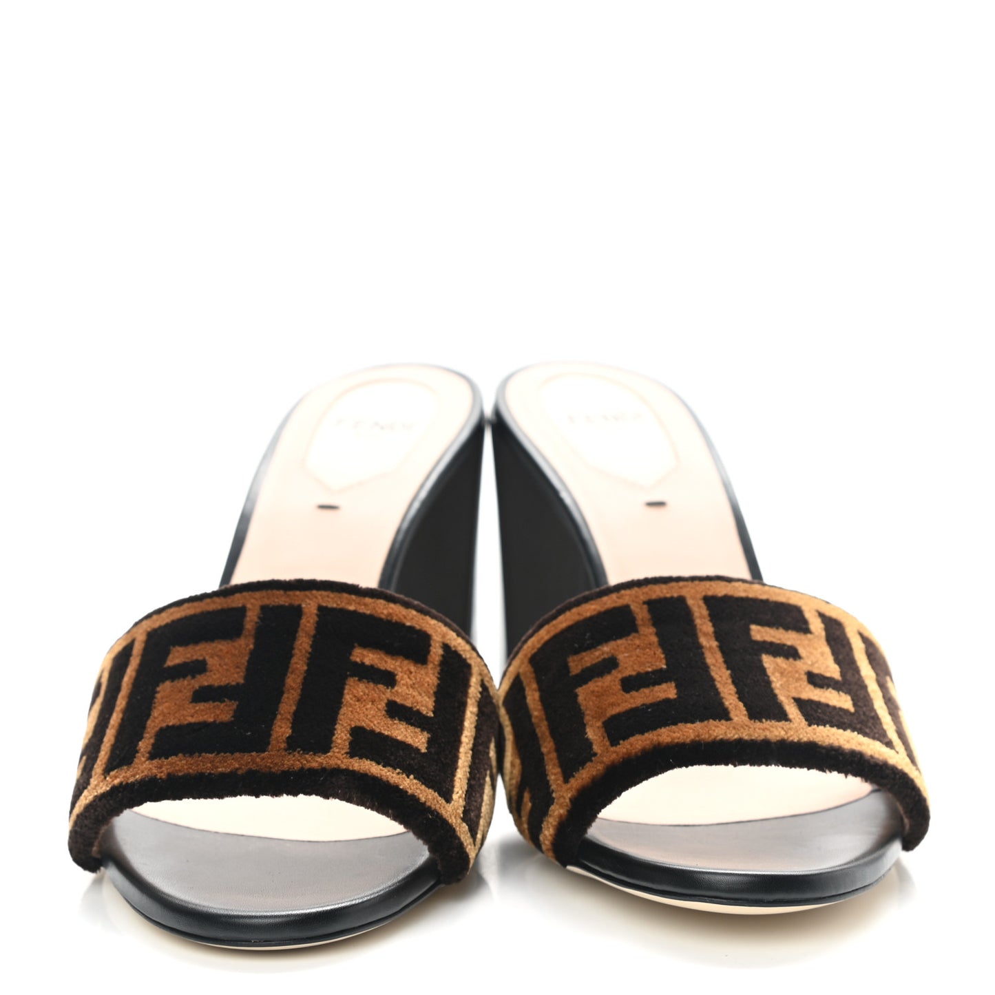 Velvet FF Slide Sandals 38.5 Tobacco