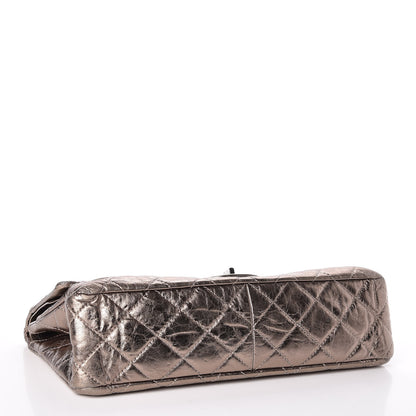 Chanel Metallic Aged Calfskin Quilted 2.55 Reissue 228 Flap Pewter 4 of 9