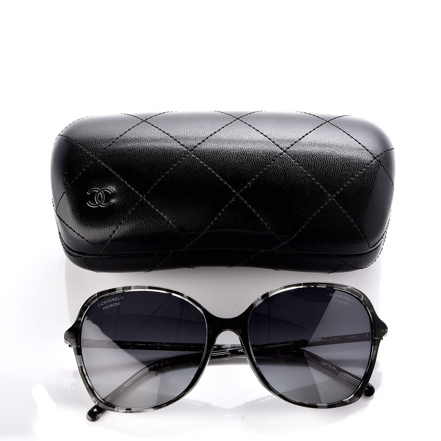 Chanel CC Polarized Sunglasses 5344-A Black Grey 8 of 8