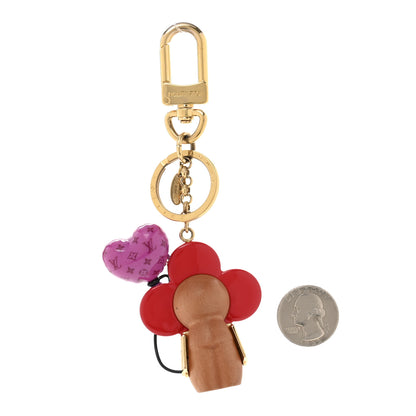 Louis Vuitton Resin Wood Vivienne Valentine Bag Charm Key Holder 2 of 5