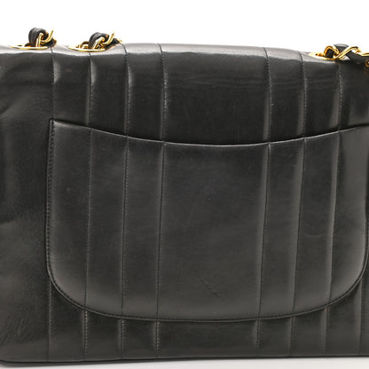 Chanel Lambskin Vertical Quilt Jumbo Single Flap Black 13 of 19