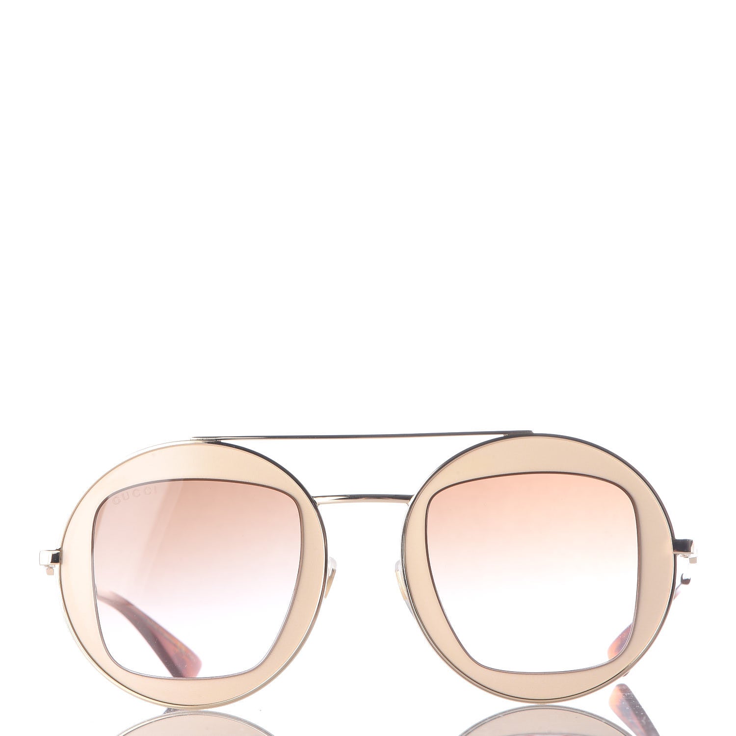 Gucci Round Frame Sylvie Web Sunglasses GG0105S White 2 of 6