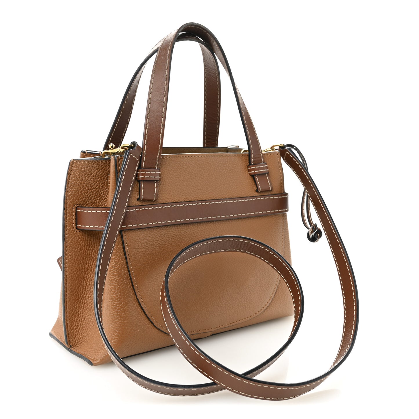 Calfskin Mini Gate Tote Caramel