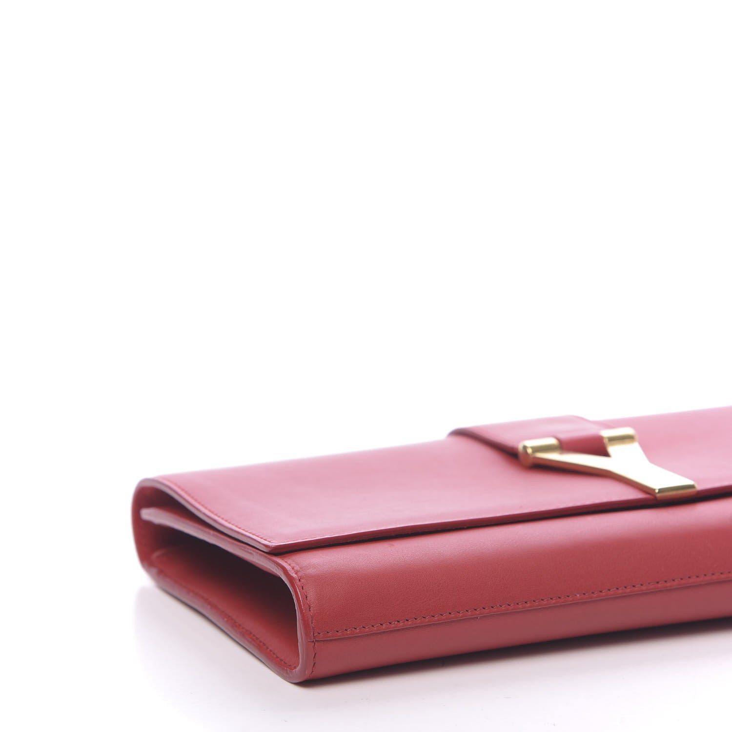 Saint Laurent Calfskin Classic Y Ligne Clutch Red 7 of 11