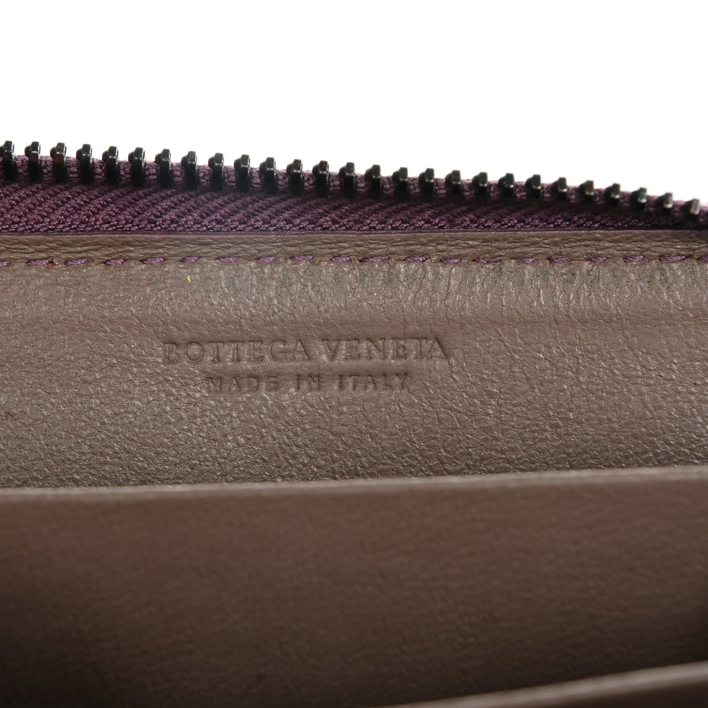 Nappa Intrecciato Zip Around Coin Purse Peony