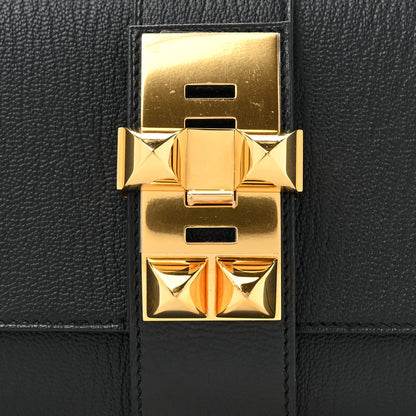 Hermes Chevre Mysore Medor 23 Clutch Black 8 of 9