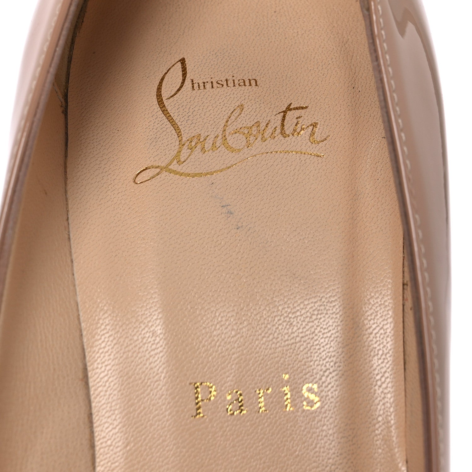 Christian Louboutin Patent Corneille 100 Pumps 38.5 Nude 8 of 11