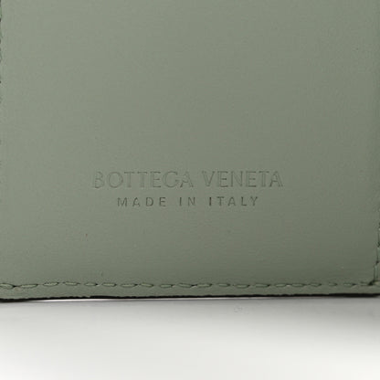 Bottega Veneta Lambskin Calfskin Tag Tri-Fold Zip Wallet Fondant Deep Blue 6 of 8