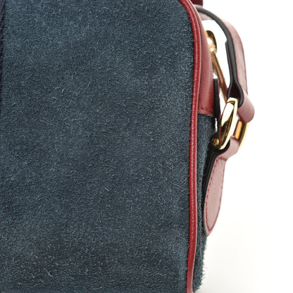 Gucci Suede Calfskin Web Mini Ophidia Shoulder Bag New Blue Romantic Cherry 12 of 12