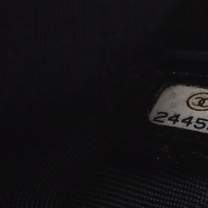 Chanel Calfskin Chevron Quilted Top Handle Flap Black 7 of 8