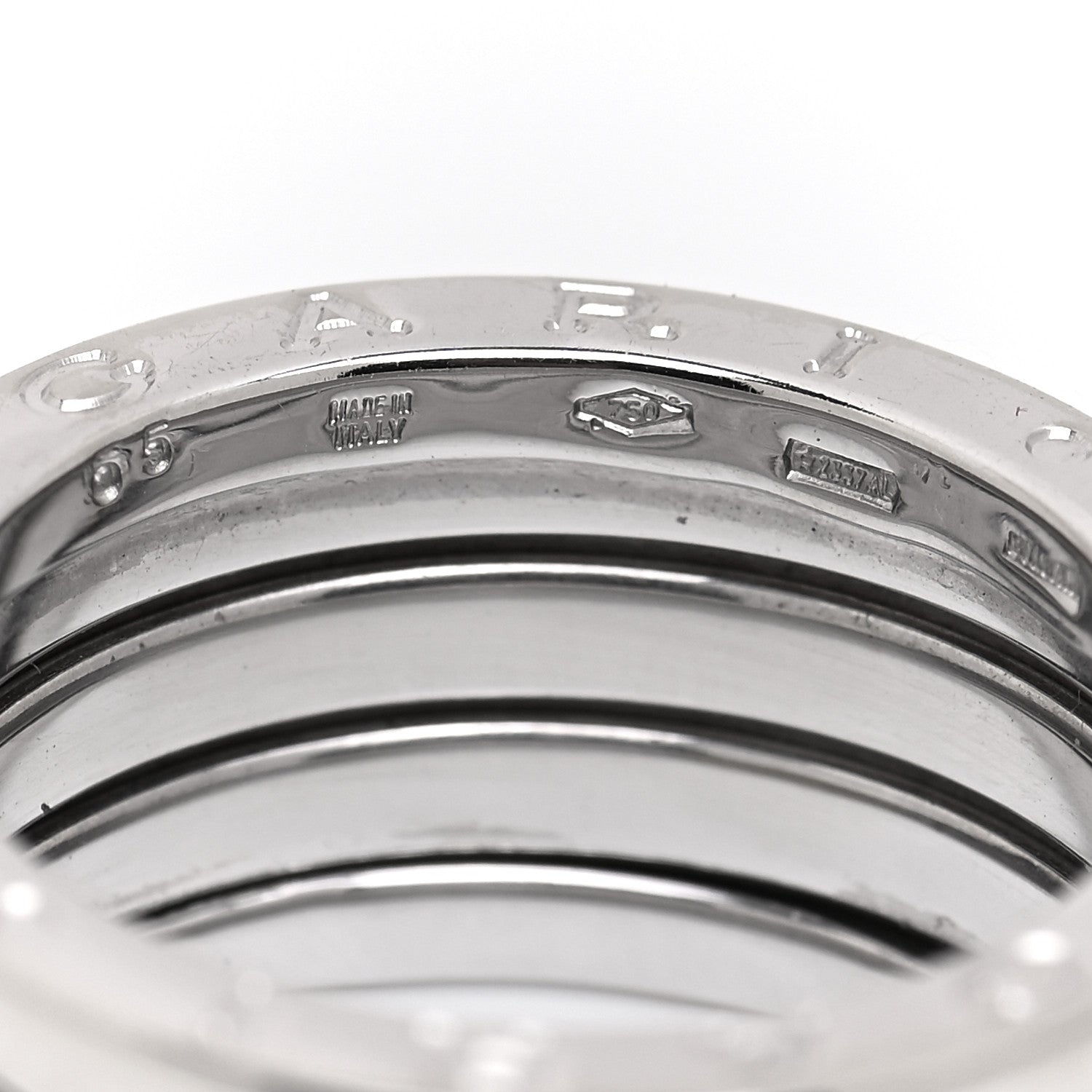 Bulgari 18K White Gold B.Zero1 Four-Band Ring 55 7.25 5 of 5