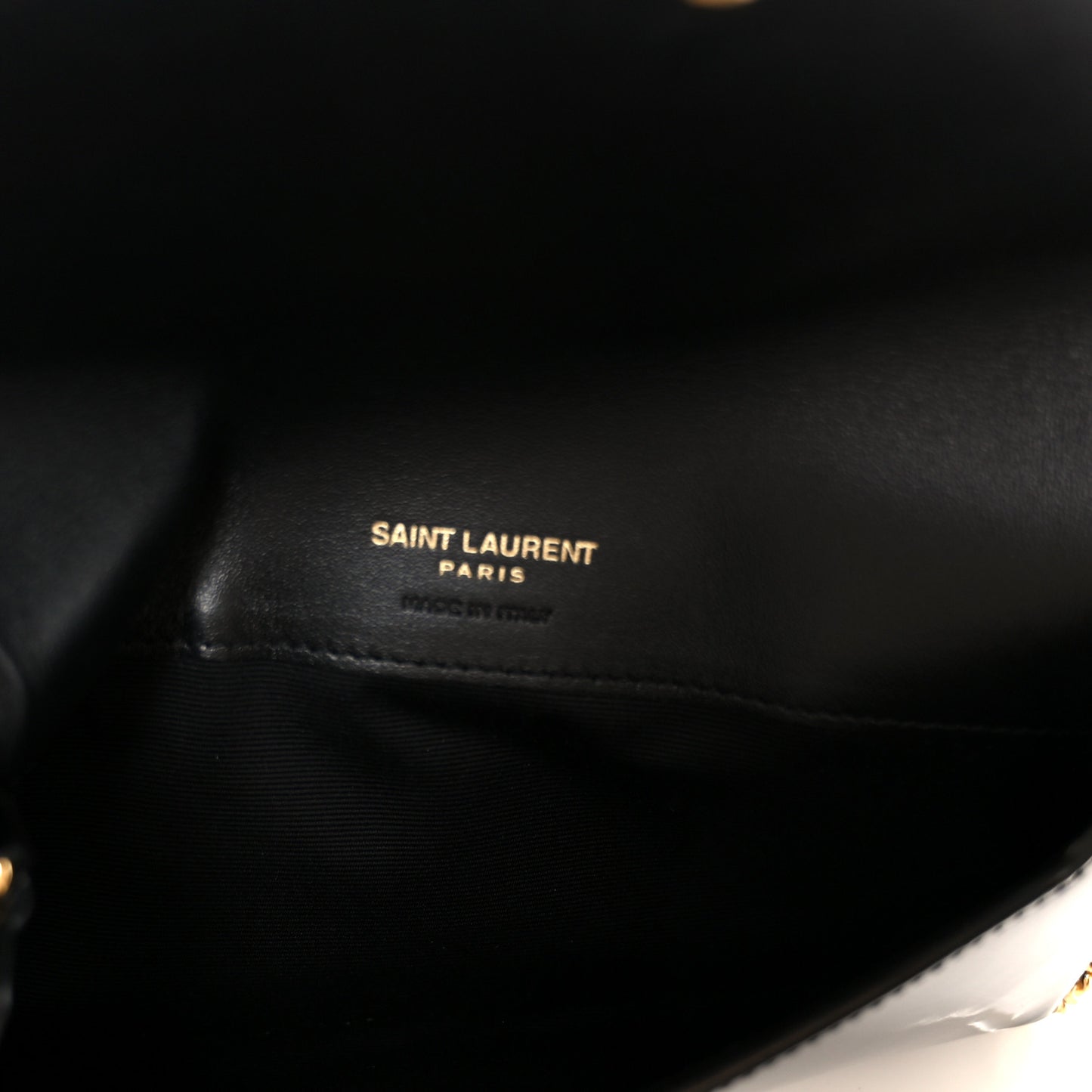 Vernice Diamond Calfskin Monogram Phone Holder Crossbody Black