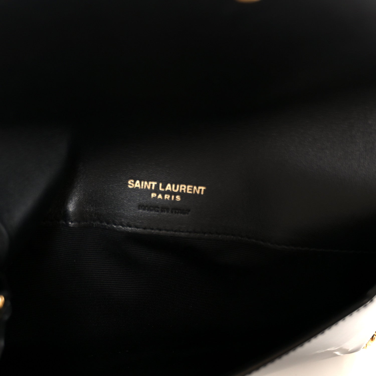 Saint Laurent Vernice Diamond Calfskin Monogram Phone Holder Crossbody Black 5 of 10