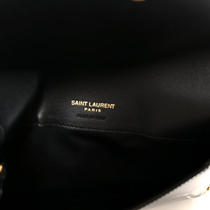 Saint Laurent Vernice Diamond Calfskin Monogram Phone Holder Crossbody Black 5 of 10