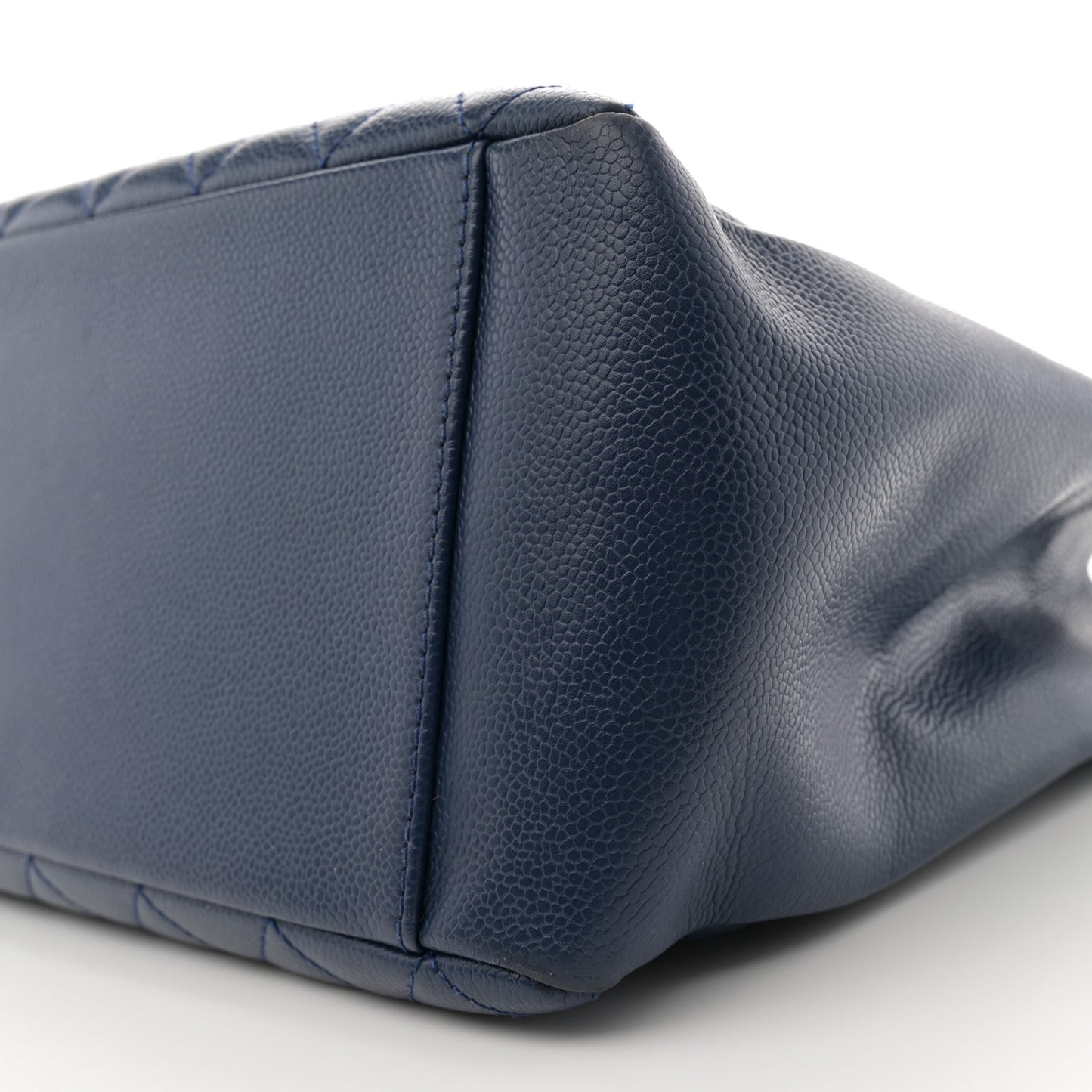 Caviar Quilted Grand Shopping Tote GST Dark Navy Blue