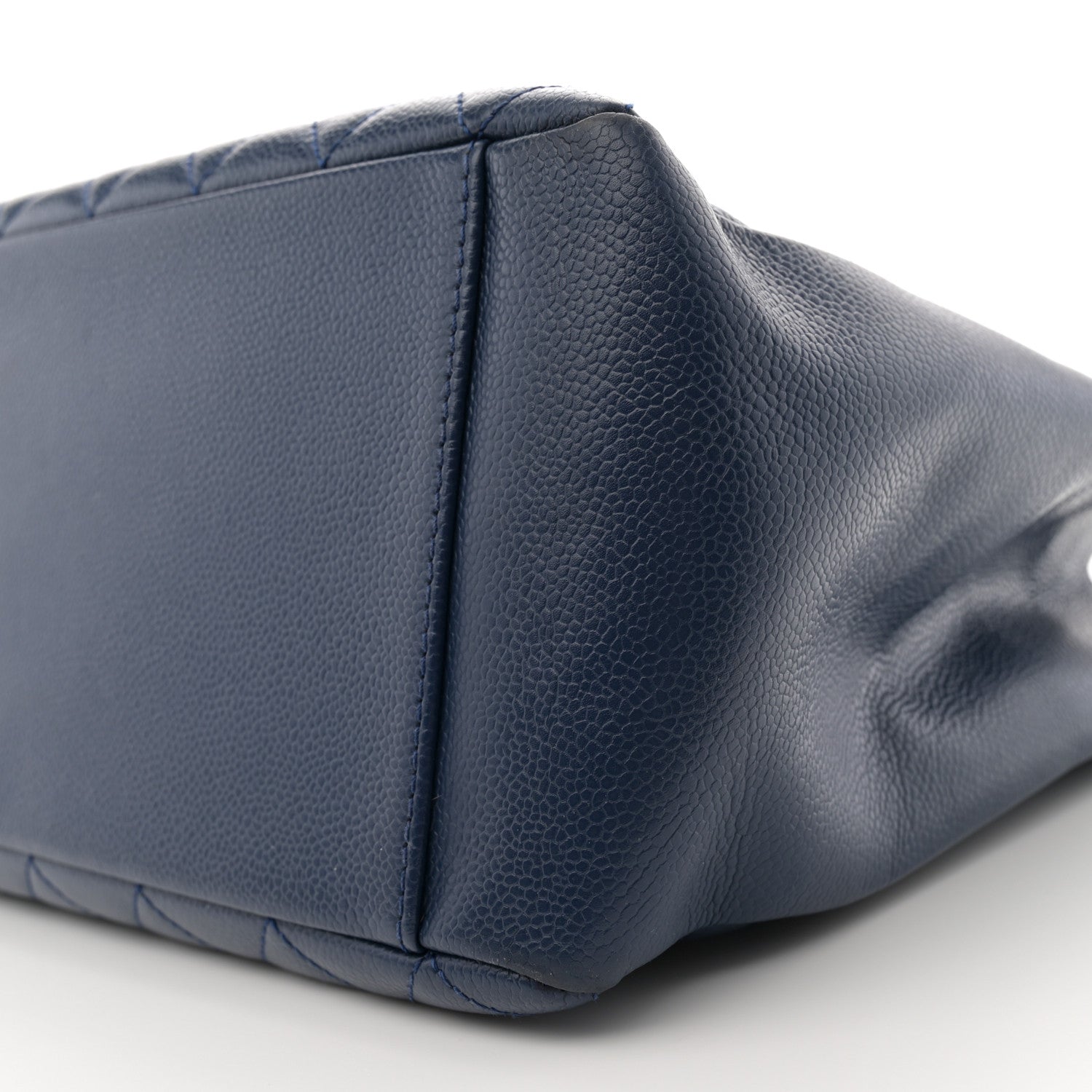 Chanel Caviar Quilted Grand Shopping Tote GST Dark Navy Blue 11 of 15