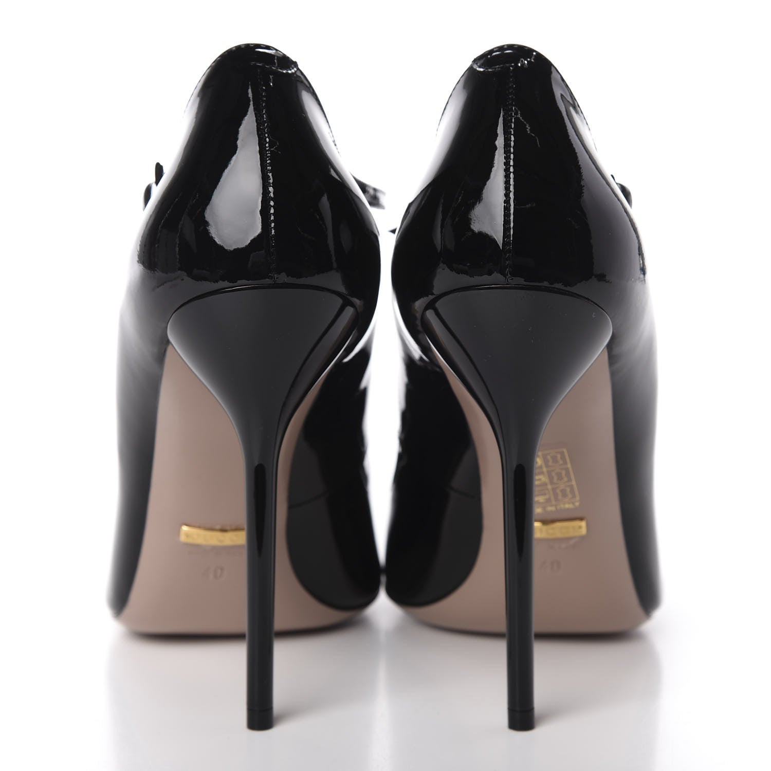 Gucci Patent Beverly T-Strap High Heel Pumps 40 Black 6 of 9