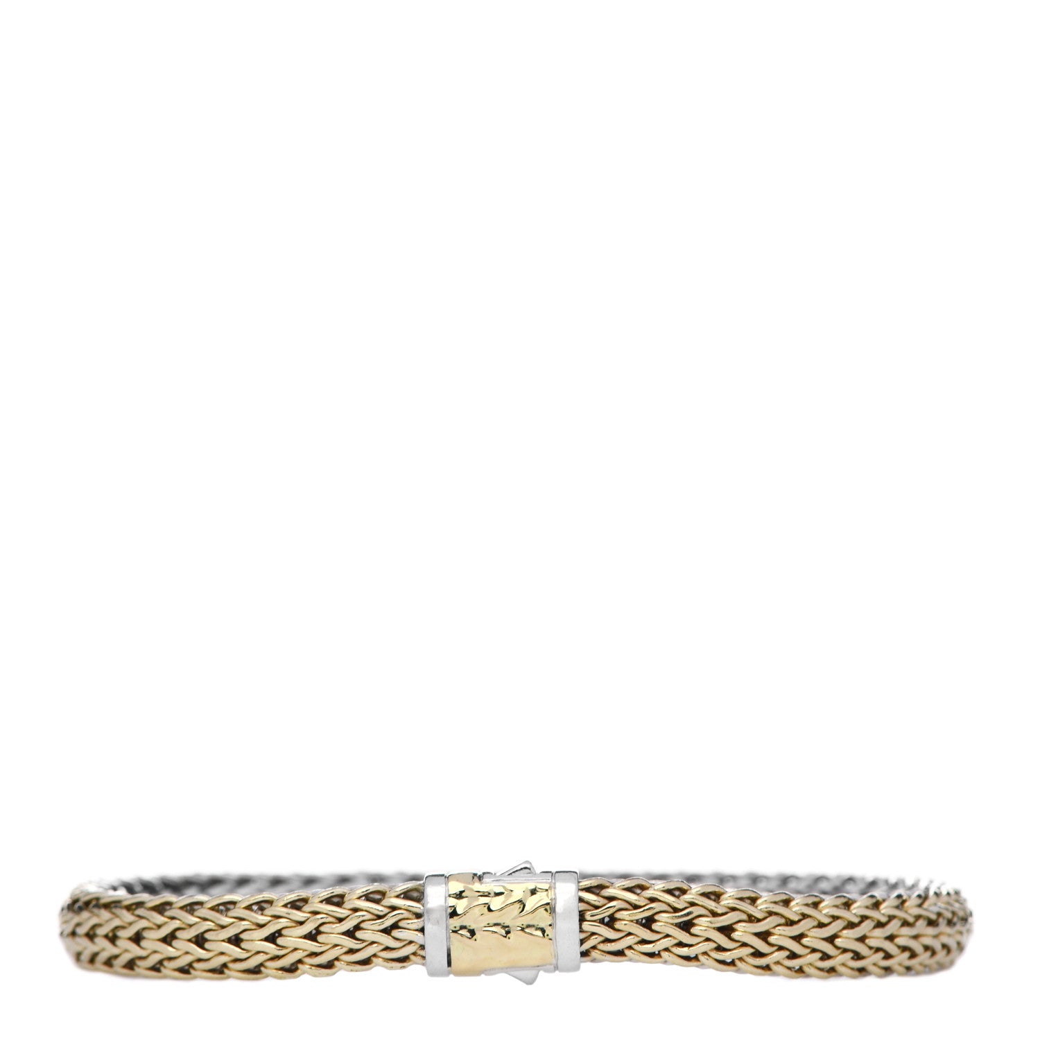 John Hardy Sterling Silver 18K Yellow Gold 5mm Classic Chain Reversible Bracelet 1 of 7