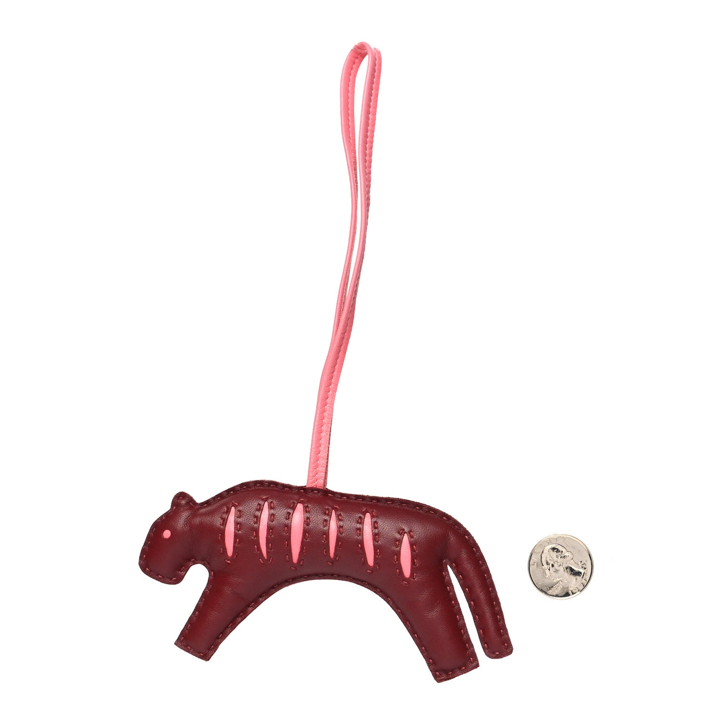 Milo Lambskin Rooroo Bag Charm Rouge H Rose Azalee