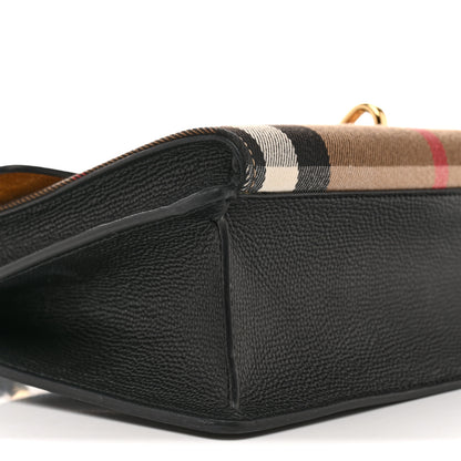 Burberry Derby Calfskin House Check Baby Macken Crossbody Bag Black 10 of 15