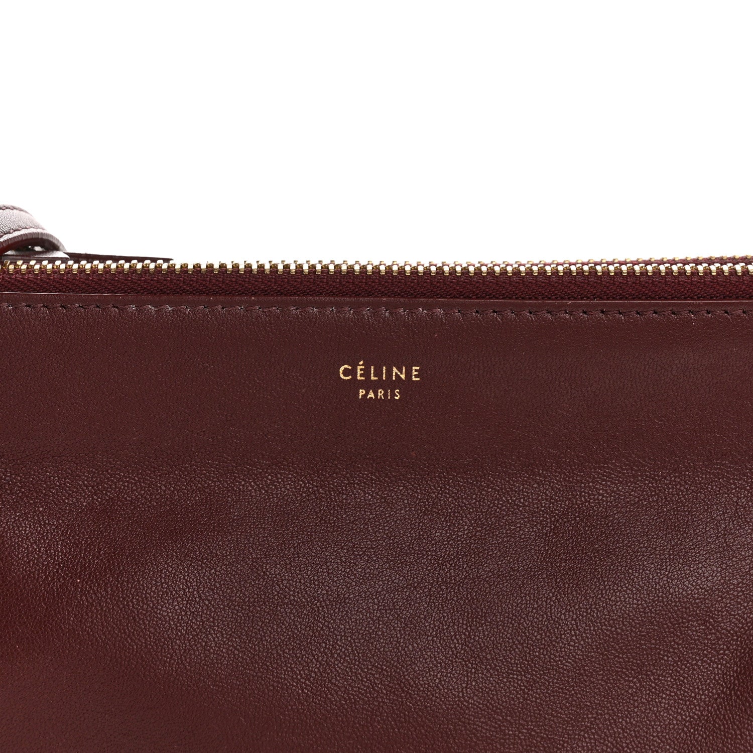 Celine Lambskin Small Trio Crossbody Bag Burgundy 8 of 14