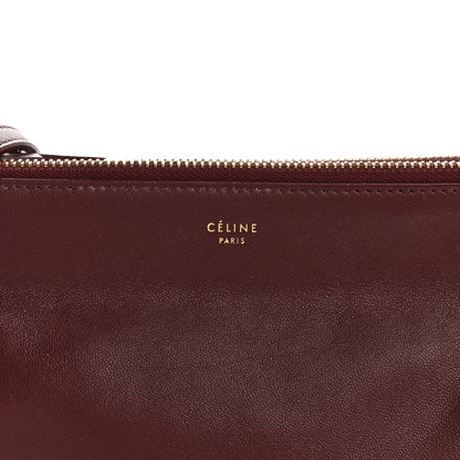 Celine Lambskin Small Trio Crossbody Bag Burgundy 8 of 14